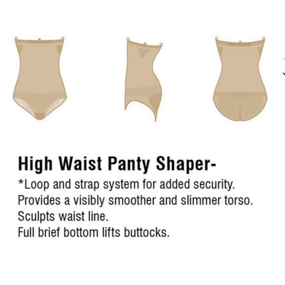 🟣 JULIE FRANCE Leger Collection High Waist Panty Shaper Nude 2X EUC - Picture 11 of 12